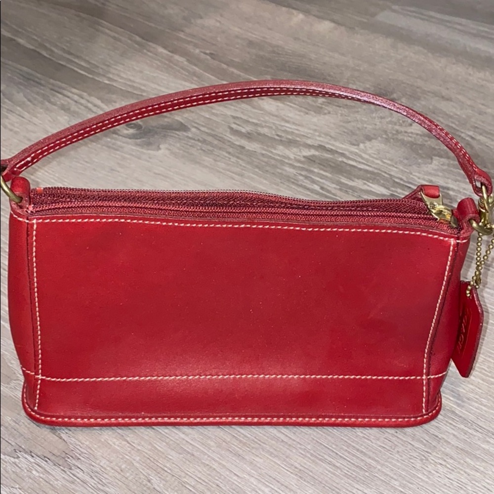 COACH small red clutch purse